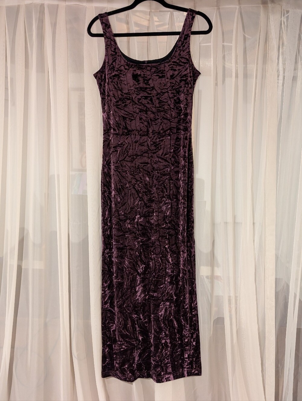 90s Crushed Velvet Maxi Dress